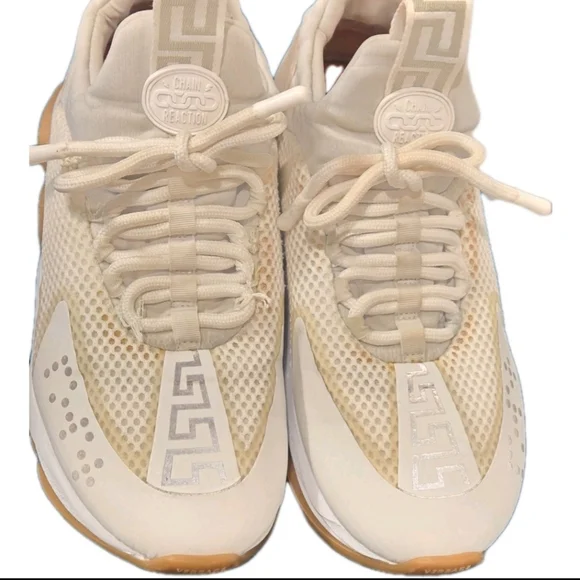 Versace Chain Reaction (Unisex) Wht Mesh Trainers EU 38 Wmns US Sz 7 Mens Sz 5.5 - Picture 5 of 16